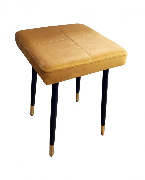 Taboret SQUARE 2 MG VELVET żółty