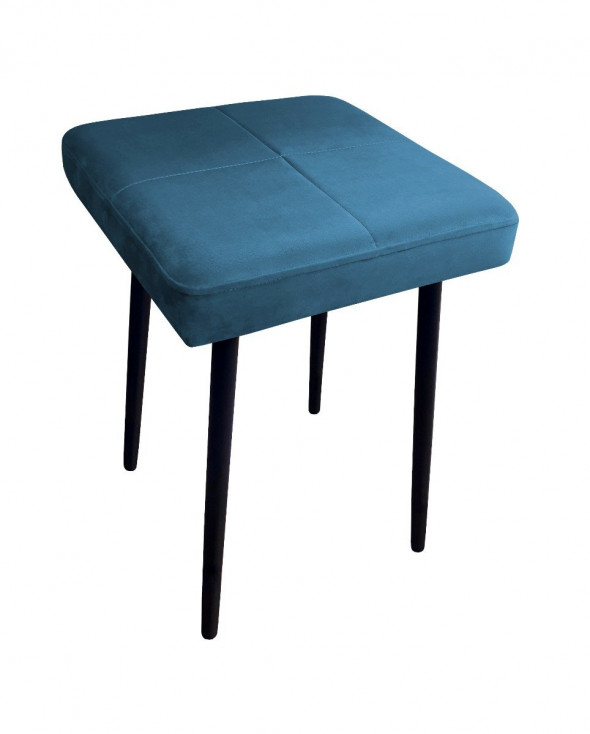 Taboret SQUARE MG VELVET ciemno niebieski