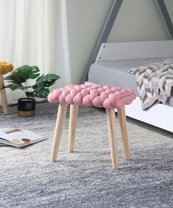 Taboret YETI 37x27 jasnoróżowy