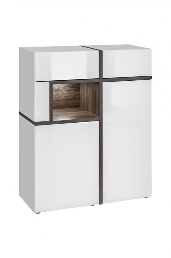 Witryna niska CROSS biała