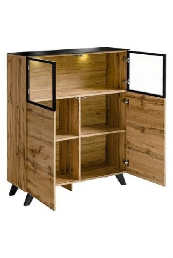 Witryna THIN dąb wotan niska