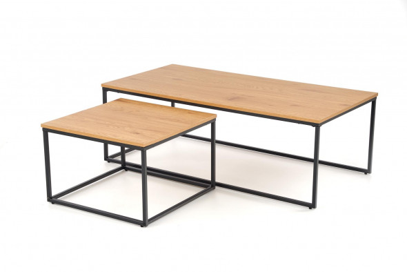 Zestaw 2 ław ALASKA dąb złoty/czarny