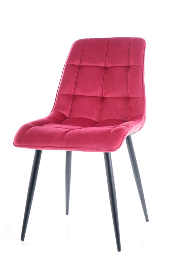 Zestaw krzeseł CHIC VELVET 4 szt bordowe