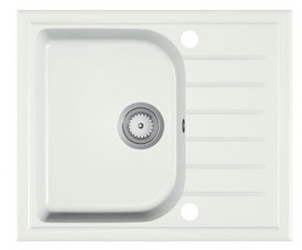 Zlewozmywak granitowy ALAROS biały
