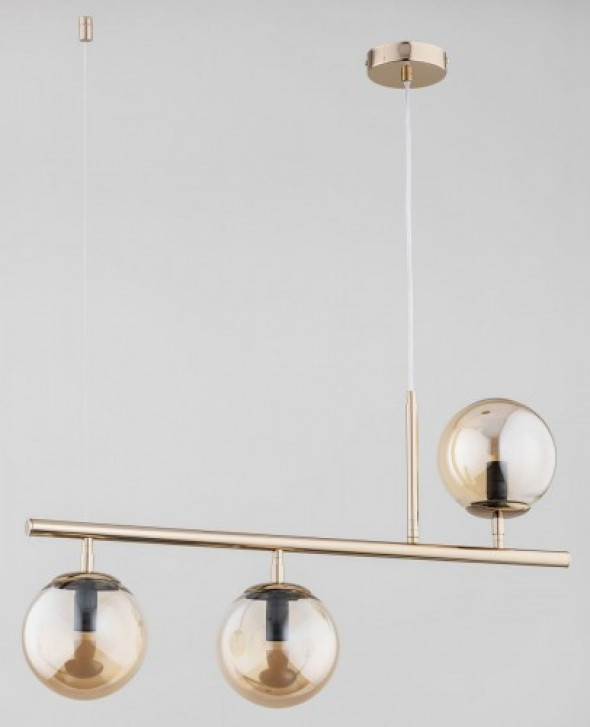 Abakus lampa wisząca 3-punktowa złota 63036
