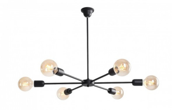 After lampa wisząca 6-punktowa czarna 952K1