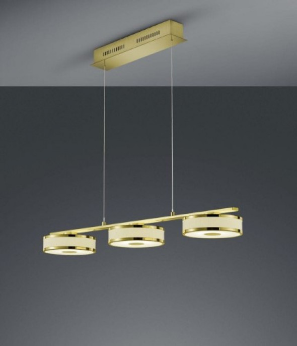 Agento LED lampa wisząca 3-punktowa mosiądz 378010308