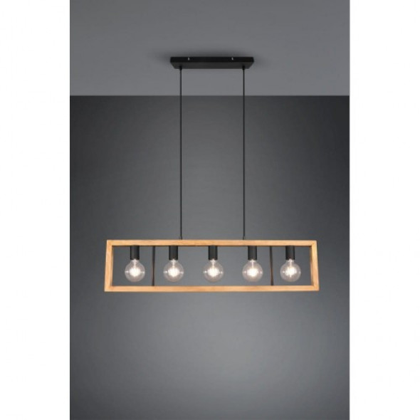 Agra lampa wisząca 5-punktowa czarna 313800532