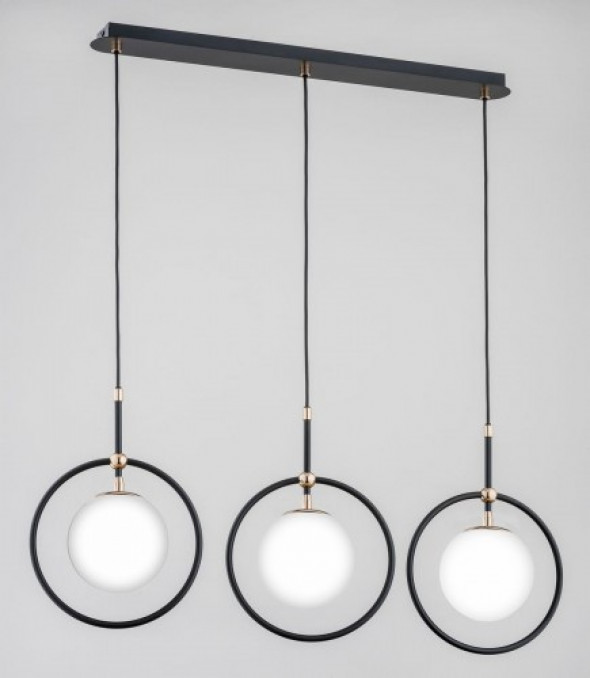 Akira lampa wisząca 3-punktowa czarna/złota 62207