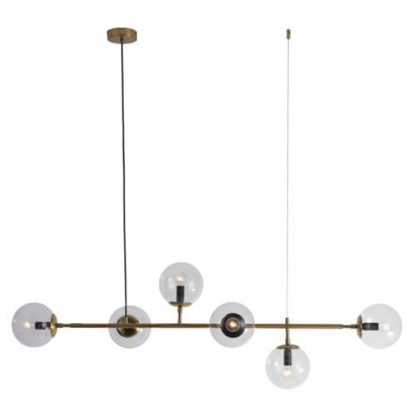Alisa lampa wisząca 6-punktowa mosiądz/transparent LP-005/6P TR