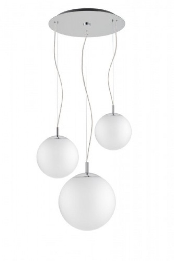 Alur D68 lampa wisząca 3-punktowa chrom/biała 10725303