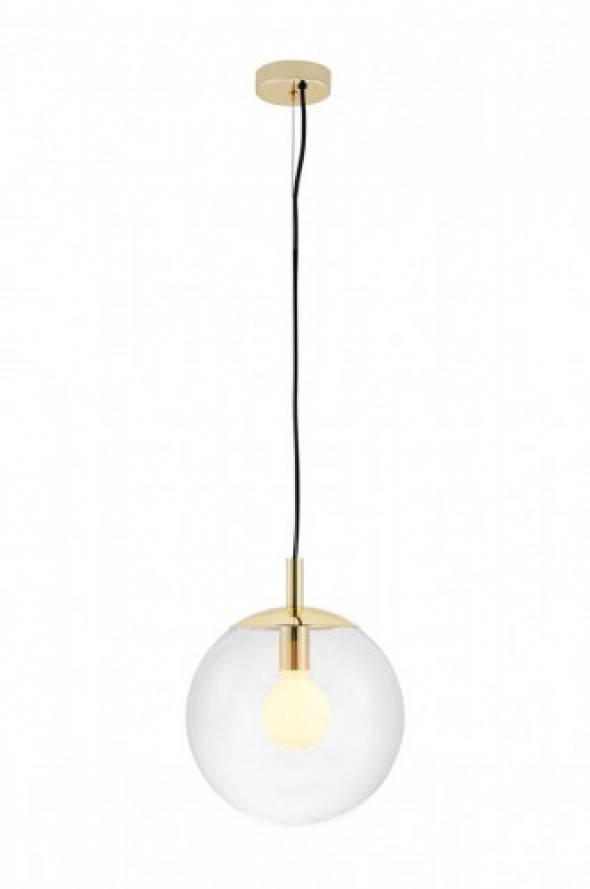 Alur S lampa wisząca 1-punktowa złota/transparentna 10736109