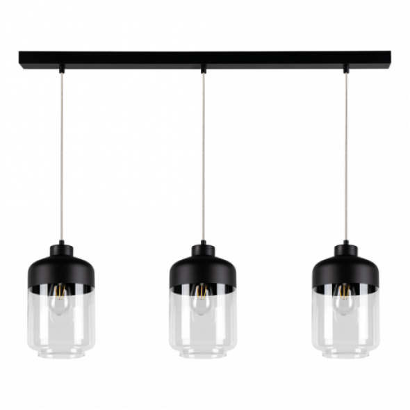 Amaretto lampa wisząca 3-punktowa czarna 15790304