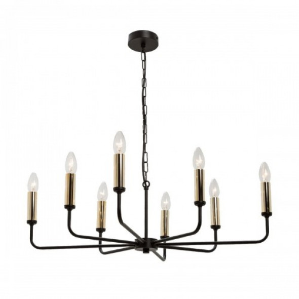 Ampli lampa wisząca 8-punktowa czarna/złota 6220Z-H02-06