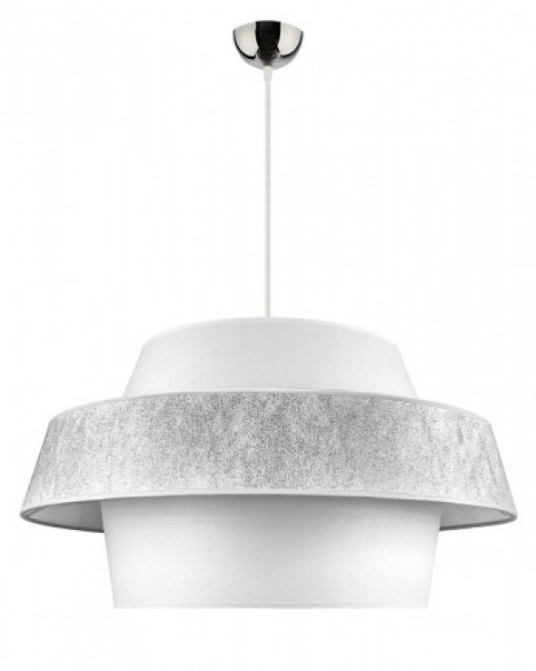 Andromeda lampa wisząca 1-punktowa biała/szara/srebrna 8752