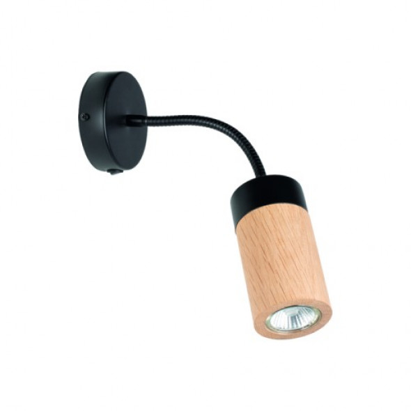 Annick kinkiet 1-punktowy dąb olejowany/czarny 2419104