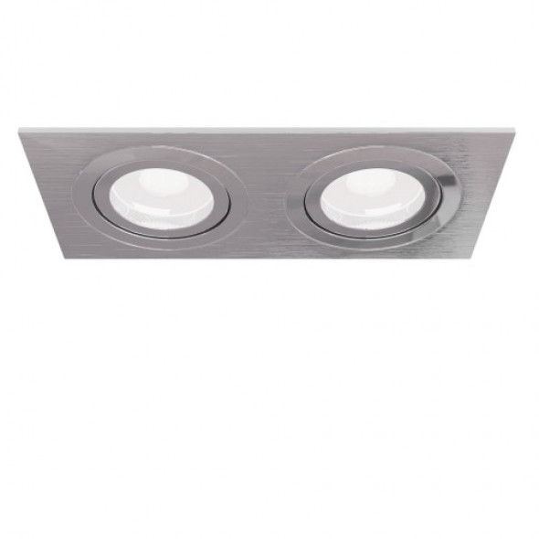 Atom oprawa sufitowa do zabudowy 2-punktowa srebrna DL024-2-02S