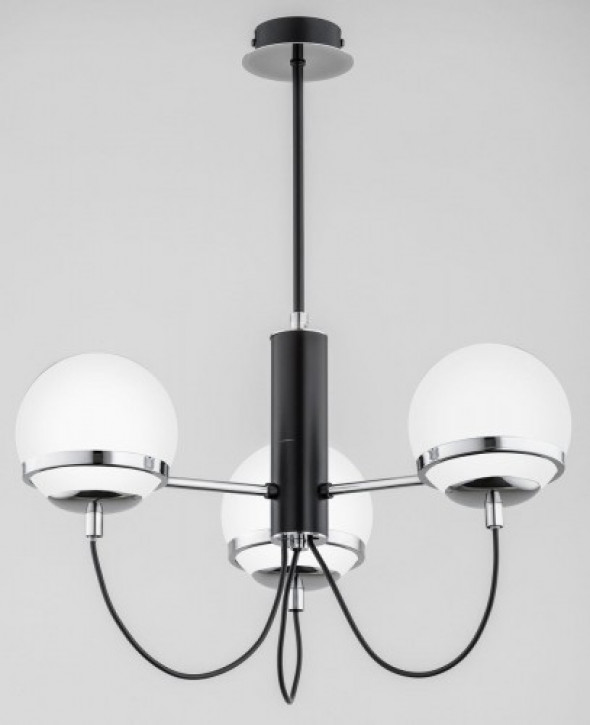 Auron lampa wisząca 3-punktowa czarna/chrom 28583