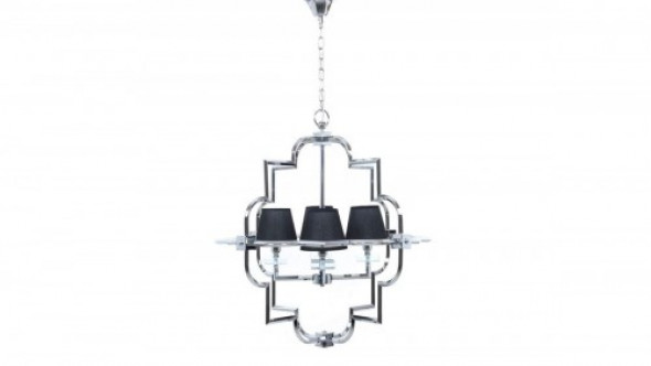 Baltimore lampa wisząca 4-punktowa chrom/czarna LDP 8020-4 (CHR+BK)