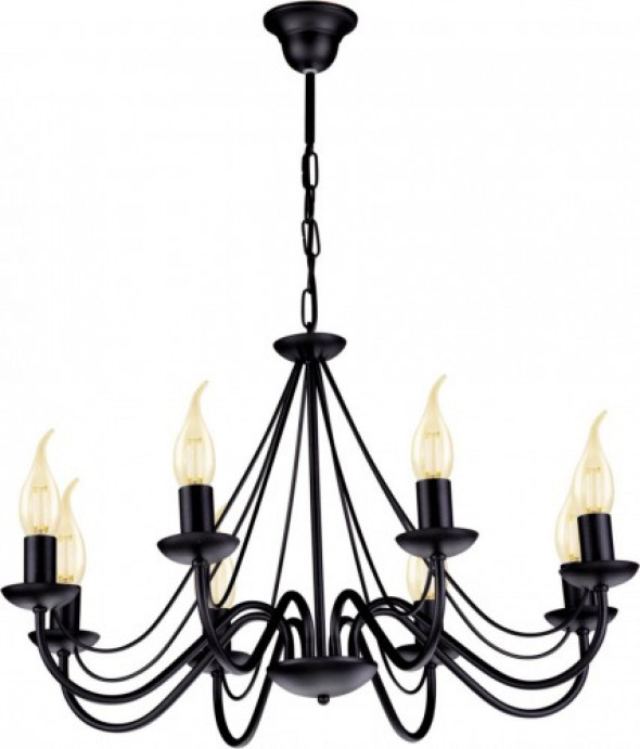 Bartez żyrandol 8-punktowy czarny K-3992