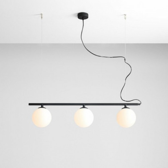 Beryl Glass lampa wisząca 3-punktowa czarna 1006E/1