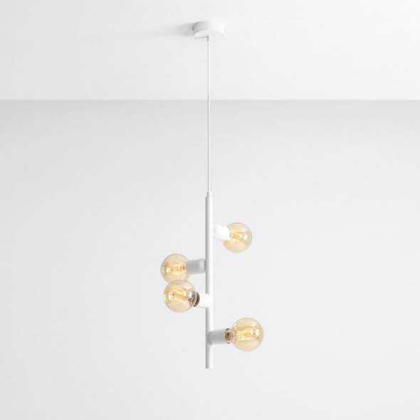 Biker I lampa wisząca 4-punktowa biała 1096L