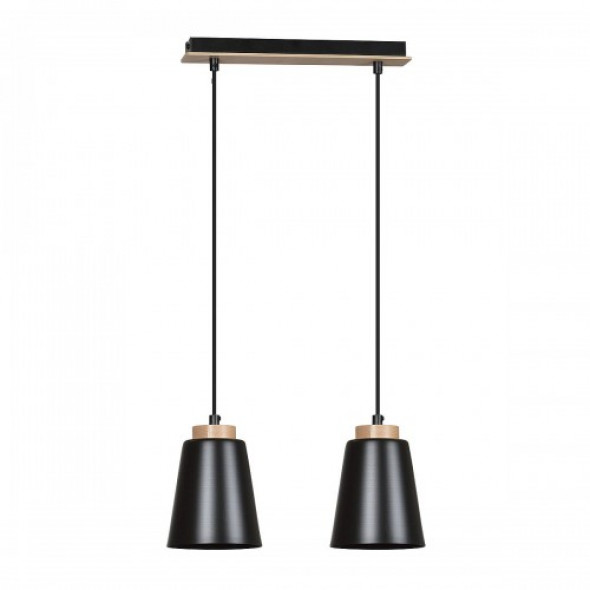 Bolero lampa wisząca 2-punktowa czarna 442/2