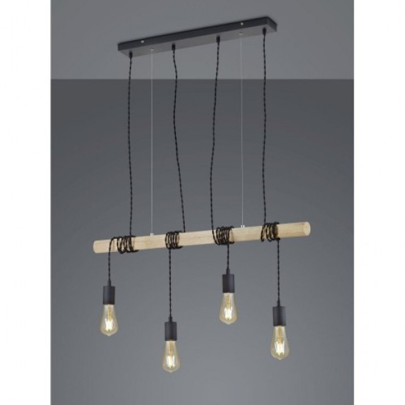 Brody lampa wisząca 4-punktowa czarna R30244032