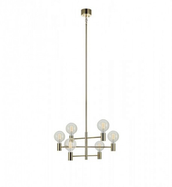 Capital lampa wisząca 6-punktowa złota 106418