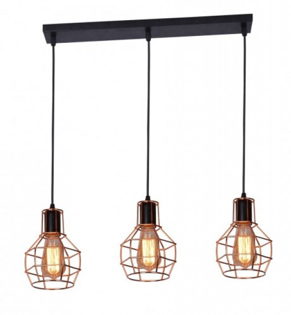 Carron lampa wisząca 3-punktowa miedź AZ2141