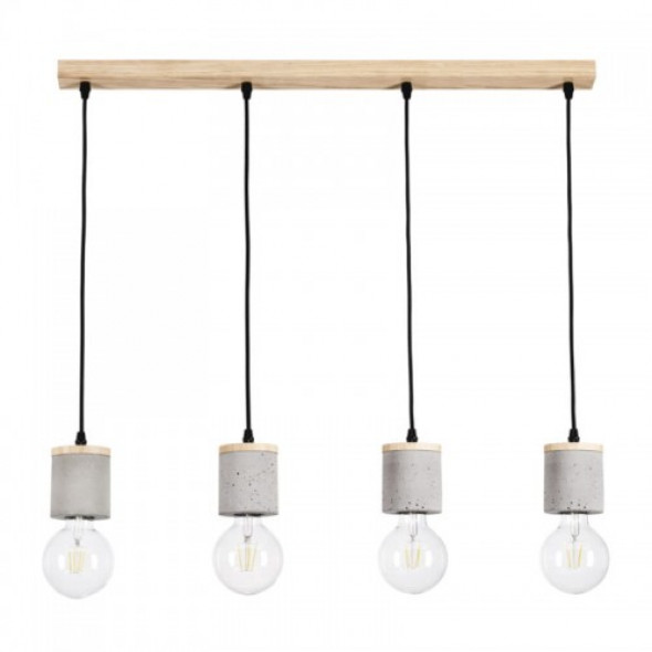 Cesar lampa wisząca 4-punktowa dąb olejowany/szary beton 1899474
