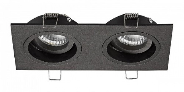 Chuck Square oprawa do zabudowy 2-punktowa czarna 20068-BK