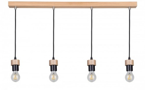 Clarte lampa wisząca 4-punktowa dąb olejowany/czarny 3274474