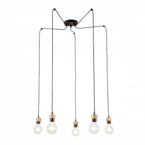 Clarte Spider lampa wisząca 5-punktowa czarna 3491504