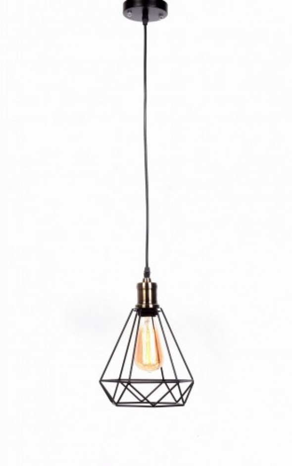 Cobi lampa wisząca 1-punktowa czarna LDP 11609 (BK)