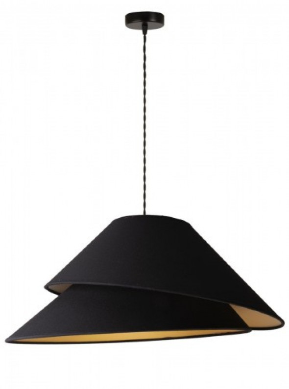 Coco lampa wisząca 1-punktowa czarna/złota 8984