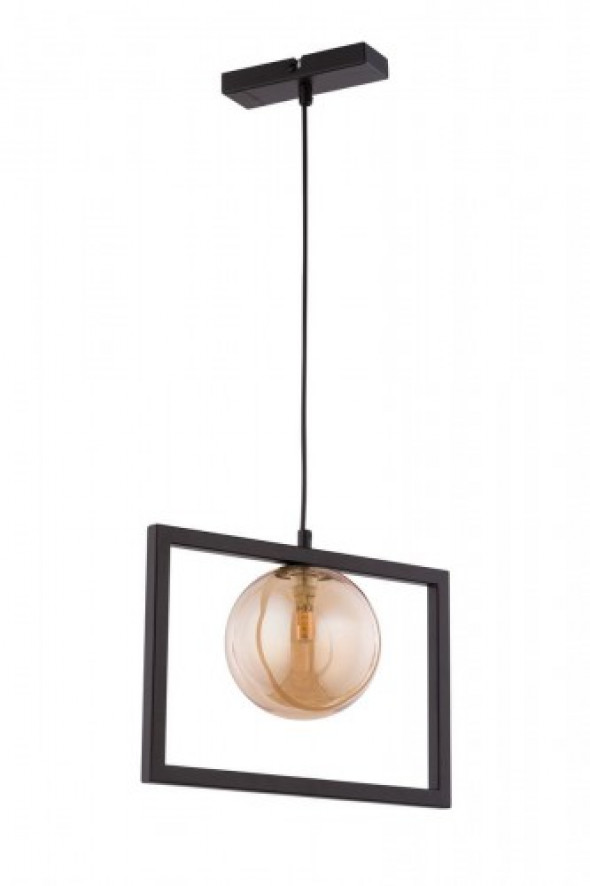Cosmic lampa wisząca 1-punktowa czarna/bursztynowa 32130
