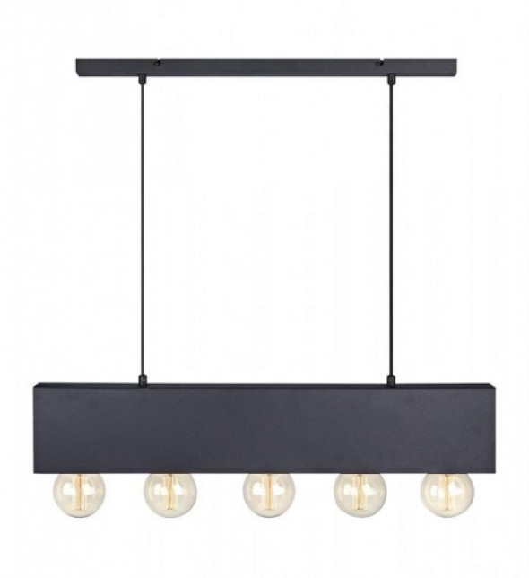 Couture lampa wisząca 5-punktowa czarna 107037