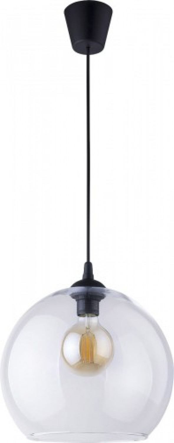Cubus lampa wisząca 1-punktowa transparentna/czarna 2076