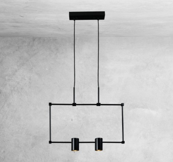 Dakata lampa wisząca 2-punktowa czarna 5646