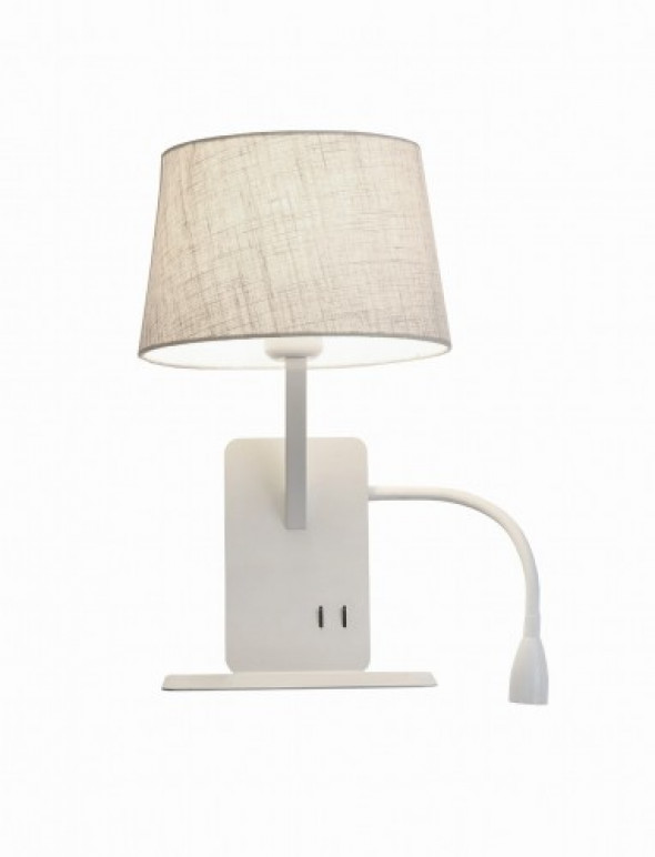 Dakota kinkiet 2-punktowy z półką prawy biały LP-2121/1W R WH