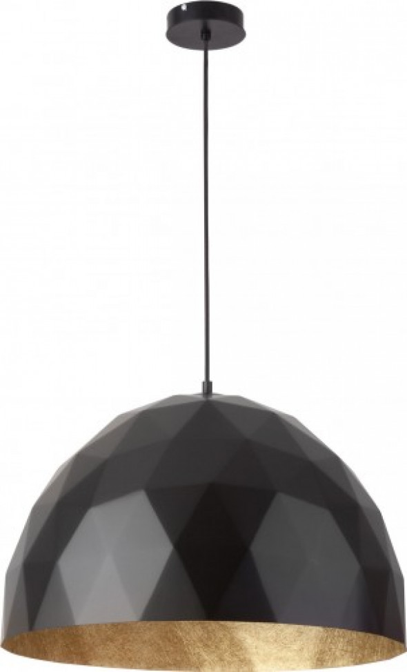 Diament D50 lampa wisząca 1-punktowa czarny/złoty 31367