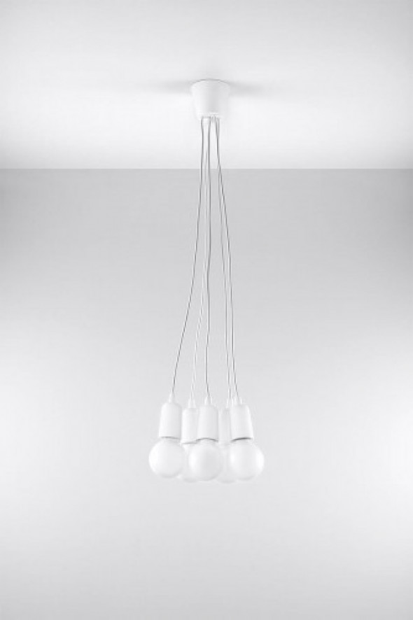 Diego lampa wisząca 5-punktowa biała SL.0571