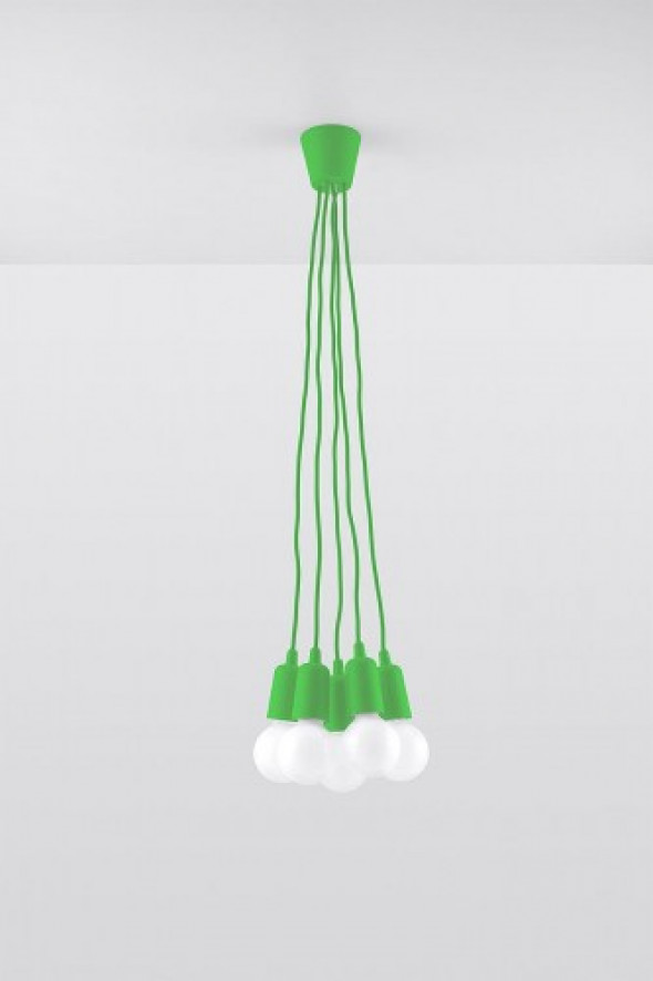 Diego lampa wisząca 5-punktowa zielona SL.0583