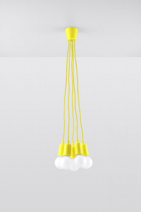 Diego lampa wisząca 5-punktowa żółta SL.0580
