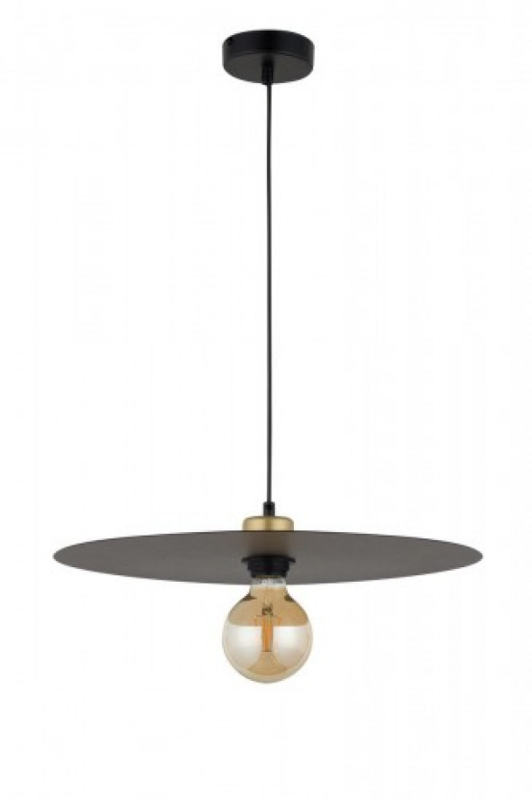 Disk 45 lampa wisząca 1-punktowa czarna/złota 32044
