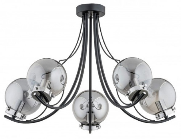 Dora Mix lampa wisząca 5-punktowa czarna 61105