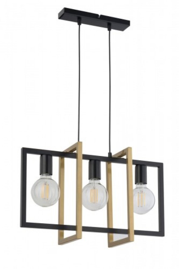 Eden lampa wisząca 3-punktowa czarna/złota 32234