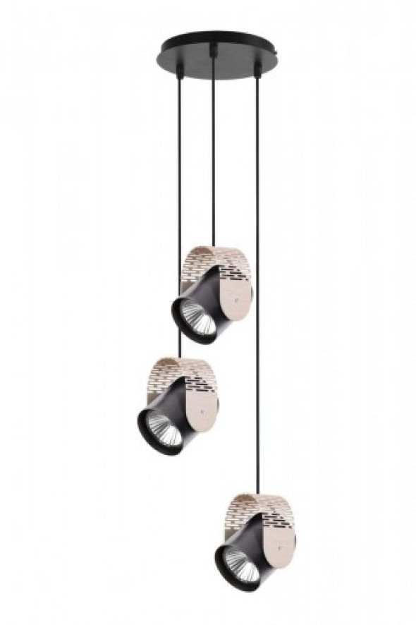 Enzo lampa wisząca 3-punktowa czarna 31494