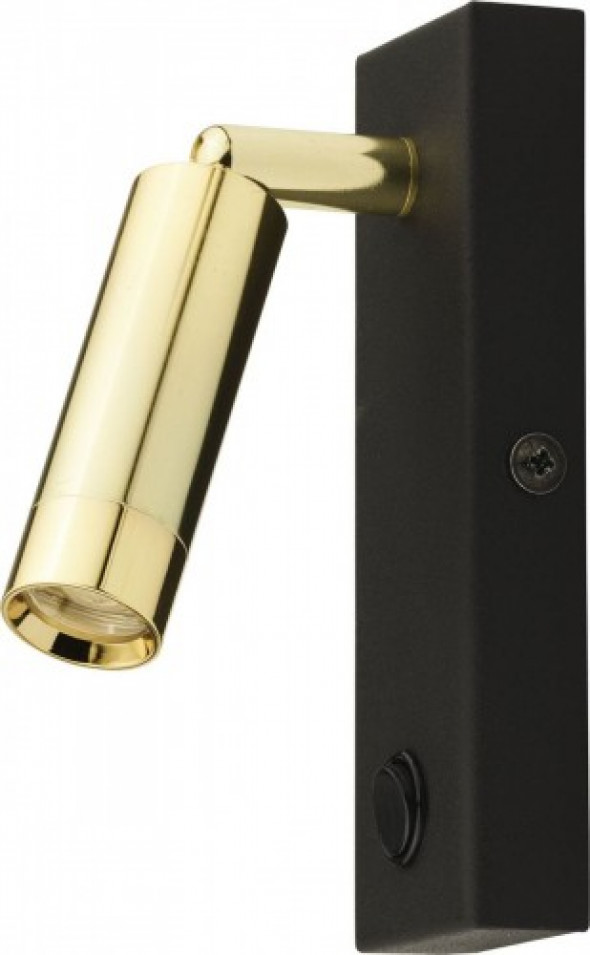Enzo LED kinkiet 1-punktowy czarny/złoty 1302